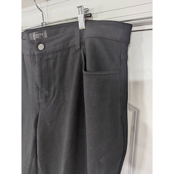 Talbots Heritage 5 Pocket Pants women's size 16 black workwear office stretch - Picture 2 of 6